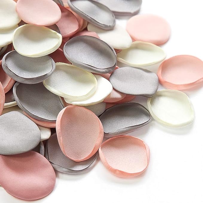 Floroom 300pcs Rose Petals Artificial Faux Silk Flower Petals for Wedding Flower Girl Basket Aisle Scatter Cake Sweetheart Table Centerpieces Party Confetti Bridal Shower Romantic Night Decoration