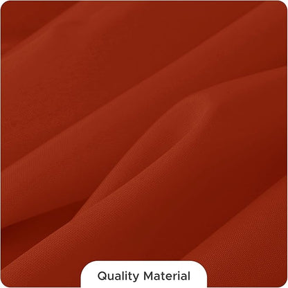 Fitable 8 Pack Rectangle Tablecloths: Stain Resistant Wrinkle Free Fall Table Clothes, Washable Reusable Polyester Table Covers for Wedding Thanksgiving Party Birthday Banquet(Rust, 70x120 inch)