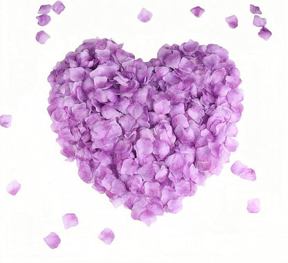 CODE FLORIST 1100 PCS Light Purple Silk Rose Petals for Valentine's Day,Romantic Night,Wedding,Proposal Anniversary Flower Decorations(Separated,Scented)