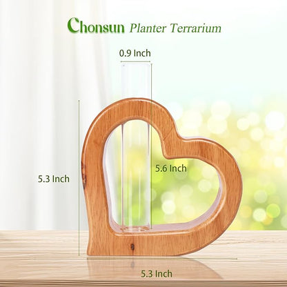 Plant Propagation Stations Plant Terrariums Wall Hanging Planters Plants Stand Indoor with Glass Test Tube Planter Wall Decor Gifts for Girl Women Mom