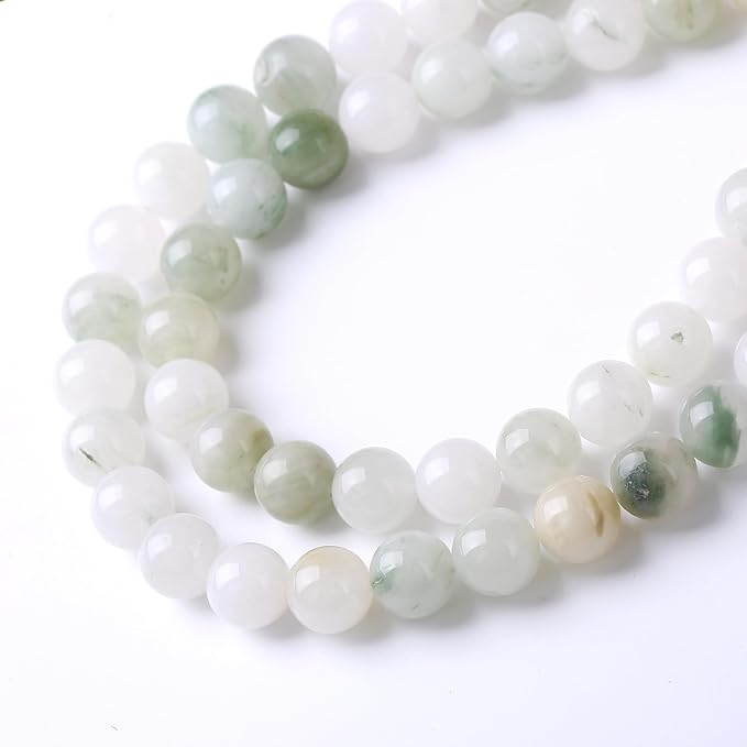 Blue and White Streamer Stone Beads for Jewelry Making DIY Craft Gemstone Beads Kit (12mm, 30pcs) Smooth Healing Crystal Beads for Bracelets, Necklaces, Home Decor