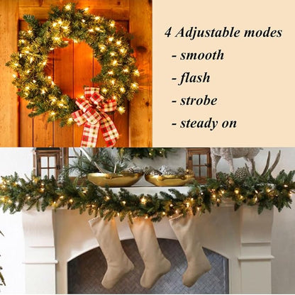 3 Pack Rechargeable String Fairy Lights 10ft 30 LED, 4 Modes Copper Wire Christmas Starry Lighting, Waterproof Micro Firefly Moon Light, Warm White, Battery and USB Cable Included
