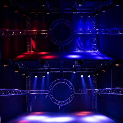 SHEHDS Moving Head Light Beam Wash LED 12x12W RGBW 4in1 DJ Lights Lighting Professional 9/16 Channels DMX512 Sound Activated Strobe Effect Stage Lights for Christmas Events Night Clubs Disco KTV Bar