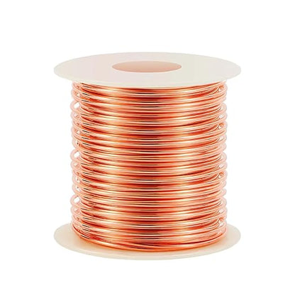 18 Gauge/ 1.0 mm 213 Feet 1 Pound Dead Soft Copper Wire for Electroculture Gardening, Jewelry Making, Beading, Science Projects, DIY Artwork