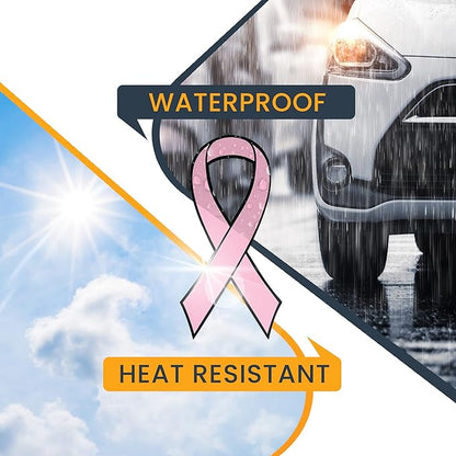 Magnet Me Up Support Breast Cancer Awareness Month, Pink Ribbon Magnet Decal, 3.5x7 Inches, Heavy Duty Automotive Magnet for Car Truck SUV, Any Magnetic Surface, Great Gift Idea, Crafted in USA