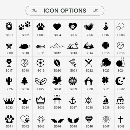 YEHANTI Dog Tags Engraved for Pets Personalized, Custom Stainless Steel Dog Tags and Cat Tags with Various Cute and Beautiful Icons, Double Sided Engraved Pet ID Tags Dog Name Tag, Round