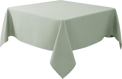Biscaynebay Square Tablecloth 70x70 Inch-Sage Card Fabric Table Cover-Small Folding Table Cloths Linen Water Resistant Washable for Kitchen Dining Picnic Patio Outdoor Party Restaurant Tables