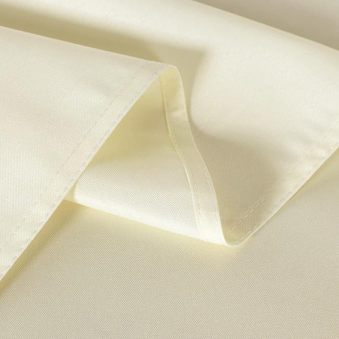 sancua 2 Pack Beige Tablecloth 60 x 84 Inch, Rectangle 4 Feet Table Cloth - Stain and Wrinkle Resistant Washable Polyester Table Cover for Dining Tables, Buffet Parties and Camping
