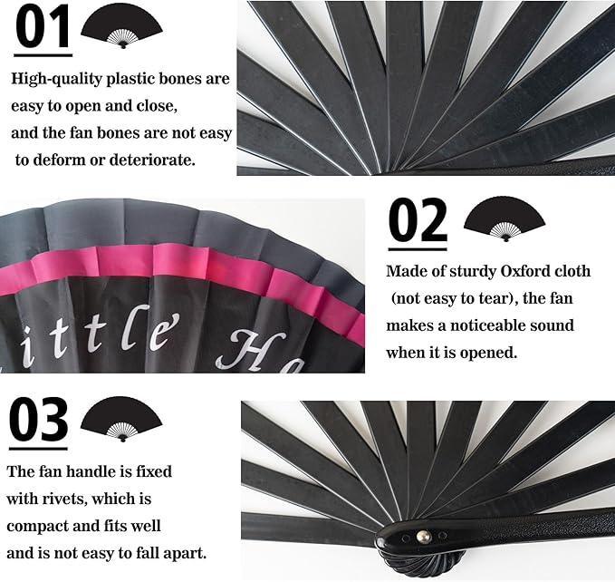 Custom Fans with Your Photo/Text - 13 Inch Personalized Folding Hand Fan for Line Dancing, Weddings, Parties | Decorative Gift for Women, Church Events & Dance Performances (10, 13 Inch)