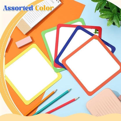 Dandat 10 Pcs Small Mirrors for Kids 6 x 6 Inch Square Shatter Proof Reflector Toddler Glass Plastic Reflector for Classroom DIY Craft Preschool Facial Expression (Multicolor)