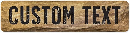 Custom Sign, Custom Street Sign, 11 Font Colors, 13 Font Styles, 4 Hole Options, 22 Sizes, 12x48 Inches, Rust Free DiBound, Fade Resistant, Made in USA by My Sign Center (Stone)
