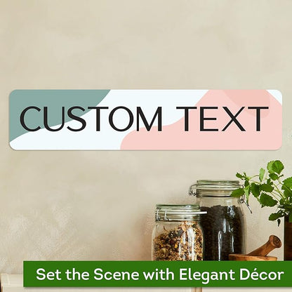Custom Sign, Custom Street Sign, 11 Font Colors, 13 Font Styles, 4 Hole Options, 22 Sizes, 4x18 Inches, Rust Free DiBound, Fade Resistant, Made in USA by My Sign Center (Minimalist)