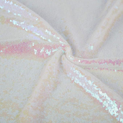 JYFLZQ White Iridescent Sequin Backdrop Curtains 6ft x 8ft 1 Panel Glitter Photo Booth Backdrops Sparkly Photography Background Drapes for Parties Wedding Bridal Showers