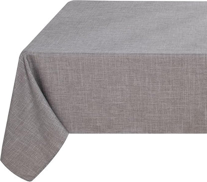 Fitable Faux Linen Tablecloth Square Wrinkle Resistant Fabric Neutral Table Cloth, Indoor Outdoor Table Cover for Kitchen Dining, Birthday Party, Farmhouse (Stone, 54 x 54 Inch)