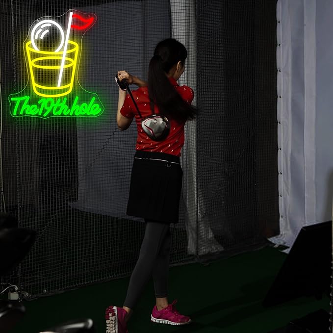 Golf Neon Sign for Wall Decor Golf Neon Light for Man Cave Dimmable LED Light Up Sign for Course Gym Club Bedroom Park Party Club Decor Birthday Gifts Art Size13.1 * 12.9In(WZCP204)