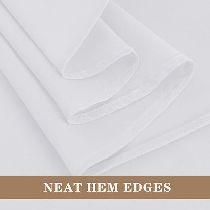 Fitable 8 Pack White Table Cloths 120 Inch Round - Stain Resistant and Washable Tableclothes, Polyester Fabric Table Covers for Wedding, Party, Banquet, Formal Events