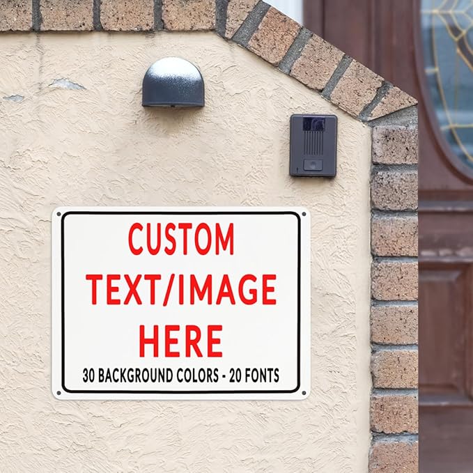 Custom Sign Personalized Custom Metal Sign, Customize For Office, Business, Workplace, Office, Home, Delivery Signs 12x18