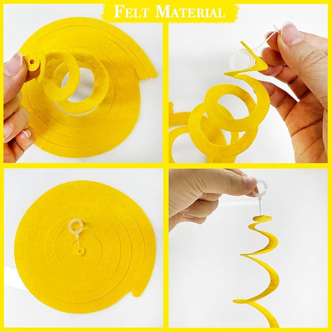 36 Pcs Fall Hanging Swirl Decorations Brown Burgundy Orange Yellow Felt Swirl Streamer Spiral Ceiling Decorations Garland for Autumn Thanksgiving Harvest Birthday Wedding Bridal Shower Party Supplies