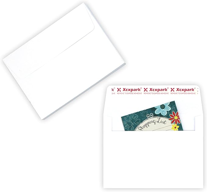 200 Qty Printable A7 Invitation Envelopes 5.25X7.25 inches Cards, Self Seal 120GSM white Paper Envelopes for Invitations, Papers, Photos, Documents, Wedding, Baby Shower, Easy to Seal