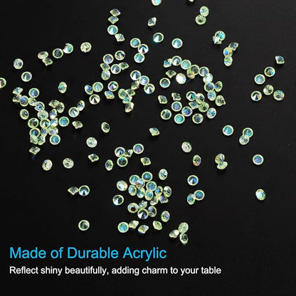 PATIKIL 14000Pcs Wedding Table Scatter Confetti Crystals 3mm Acrylic Diamonds Vase Fillers Gems for Table Centerpiece Decorations Bridal Shower Party, Light Green AB