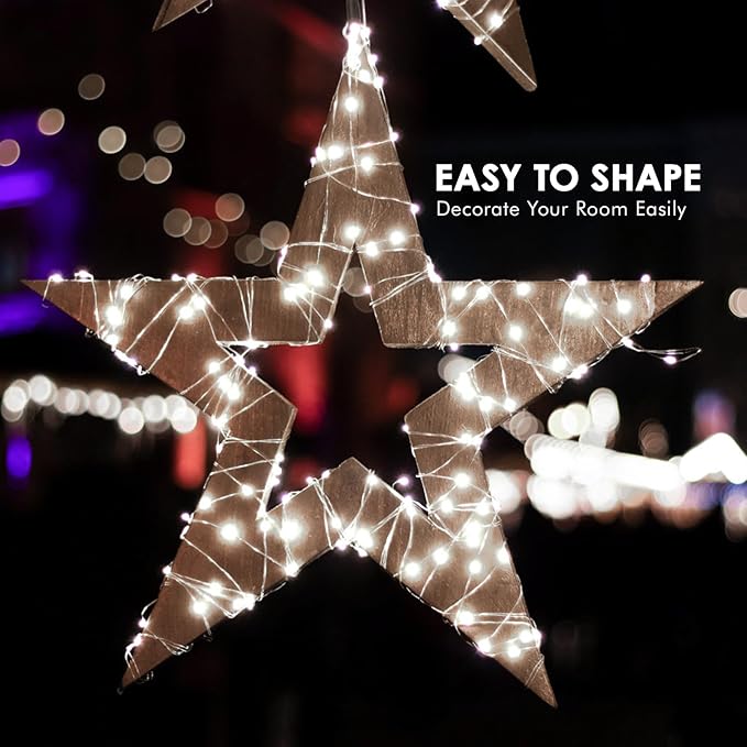 12 Pack Fairy Lights Battery Operated String Lights，7FT 20LED Waterproof Silver Wire Christmas Lights Outdoor,Firefly Mini Lights for Bedroom Party Birthday Wedding Home Decor