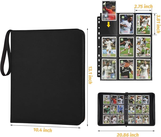 Trading Card Binder, Card Collection Binder Album Folder with 720 Side Loading Pockets, 9 Pocket Trading Card Album Folder for TGC,MTG, Baseball Cards, Yugioh
