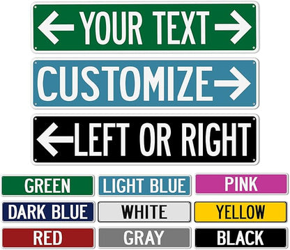 Customized Street Signs Custom Road Sign - Made In USA - Choose Your Color Signs For Bedroom Personalized Arrow Signs Yard Signs 104180011001
