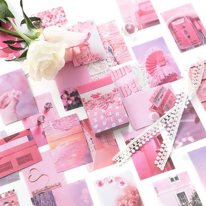 6 Sets 300 Pcs Washi Stickers Set Cute Aesthetic Sticker Book for Journaling, DIY Decorative Paper Sticker Decals for Bullet Journal Art Scrapbooking Diary Card Craft Gift Album Notebook Stationery