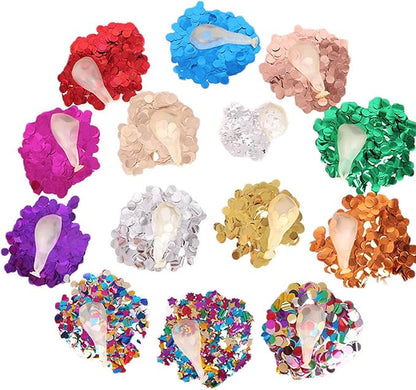 Multicolor Metallic Foil Confetti(0.59 inch) Round Dots Glitter Rainbow Table Confetti for Party Wedding Decorations,2.11 OZ per pack