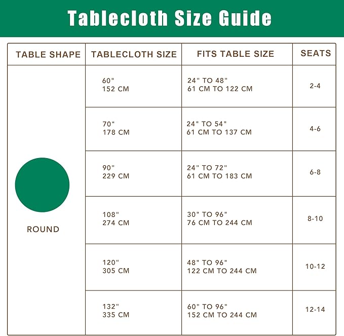 Biscaynebay Textured Fabric Round Tablecloths 108", White Water Resistant Table Cloth Circle Folding Table Covers Linen for Dining, Kitchen, Wedding and Parties etc. Machine Washable