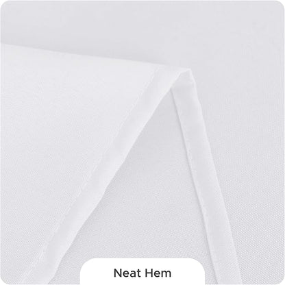 Fitable 8 Pack Round Tablecloths: Stain Resistant Wrinkle Free Circle Table Clothes, Washable Reusable Polyester Table Covers for Wedding Party Birthday Banquet Reception(White, 84 Inch)