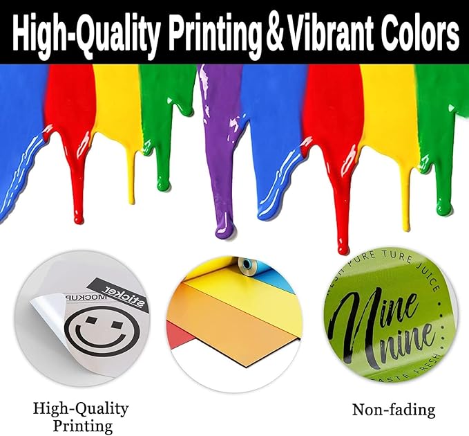Custom Stickers for Weddings, Birthdays & Businesses - Personalized Labels with Your Logo - Waterproof, Fade and Heat Resistant - Pack of 100-1000 (Wreath C, 2 Inch)