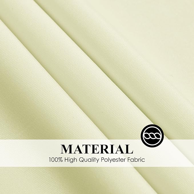 Round Tablecloth 120 Inch Tablecloth 6 Pack Ivory Table Cloths Washable Decorative Polyester TableClothes Cover for Dining Table Banquets Buffet Parties and Wedding