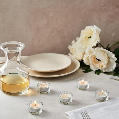WGV Tea Light Votive Candle Holder 2x1.2 H, Clear Stubby Utility Cylinder Glass, Small Home Accent Decor, 24 Pieces
