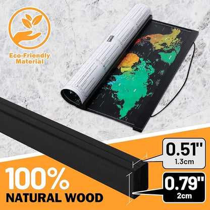 14x22 14x20 Poster Frame, Magnetic Wood Wooden Frame Frames for Photo Picture Canvas Artwork Wall Hanging (14", Black)