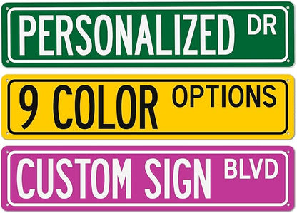 Personalized Street Signs Customized Street Sign - Made In USA - Signs For Bedroom Indoor/Outdoor Signs Decorative Gifts For Men Yard Signs 104180013001