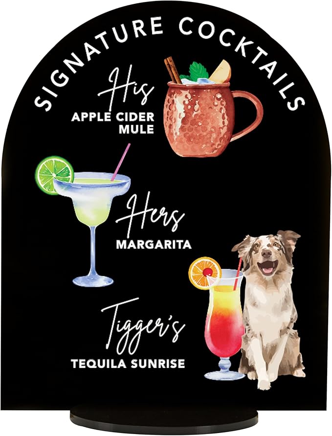 Pet Signature Drink Wedding Signs