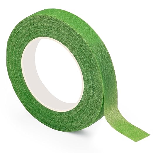 Flower Tape, Floral Tape for Bouquets, 1/2inch Green Flower Tape for Bouquet Stem Wrap Floral Arranging Craft Projects Corsages, Wedding Bouque