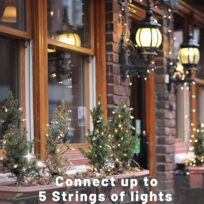 Christmas Lights for Tree 60Ft 300 Count Mini Lights Green Wire Christmas Tree Lights Waterproof Incandescent Bulb for Indoor Outdoor Xmas Holiday Wedding Home Party Decorations Clear 3pack