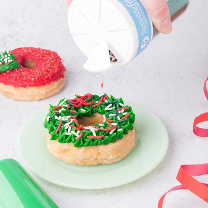 Sweets Indeed Christmas Sprinkles Mix – 6-Cell Holiday Assortment 6.45 oz | Edible Jimmies, Nonpareils & Sugar Pearls for Decorating Christmas Cookies, Cupcakes, Cakes & Holiday Desserts