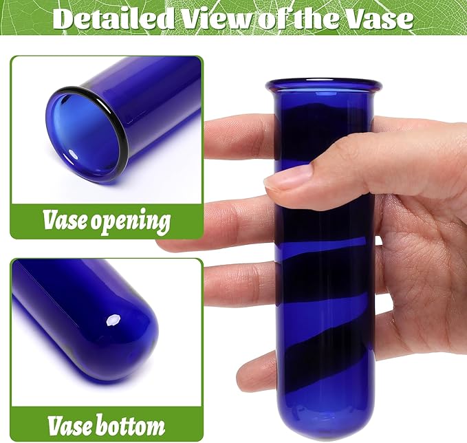 Glass Plant Propagation Station with 5 Test Tubes Colorful Planter Vase Birthday Gifts for Women in Wooden Stand