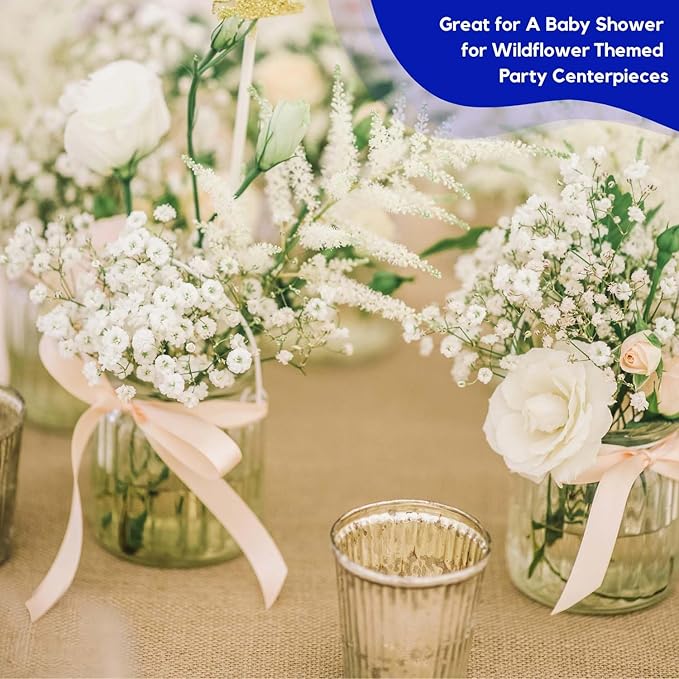 16 Pack Glass Bud Vases for Centerpieces - Bulk Small Flower Vases Set of 16, Mini Vintage Vases, 4 Styles for Party, Wedding Decorations, Baby Shower, Home Table Flower Décor (Clear)