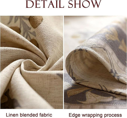 patdrea Designer Beige Tablecloth for Rectangle Table,Elegant Linen Floral Pattern French Table Cloth,Decor Cover Cloth for Kitchen Dining Christmas,Thanksgiving,Party,55"x87"-Istana a