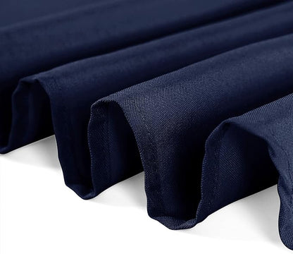 Cupuamon 108 inch Round Tablecloth Washable Polyester Table Cloth Decorative Table Cover for Wedding Party Dining Banquet（108 inch,Navy）