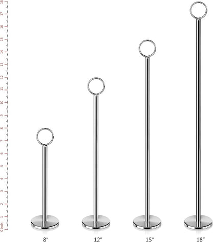 New Star Foodservice 23244 Ring-Clip Table Number Holder/Number Stand/Place Card Holder, 12-Inch, Set of 12