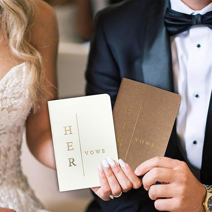 Wedding Vow Books His and Hers, Wedding Registry Gifts Ideas for Bride & Groom,Wedding Essentials