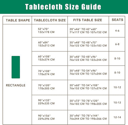 Biscaynebay Textured Fabric Tablecloths 60x108 Inches Rectangular, Natural Water Resistant Tablecloths for Dining, Kitchen, Wedding, Parties etc. Machine Washable