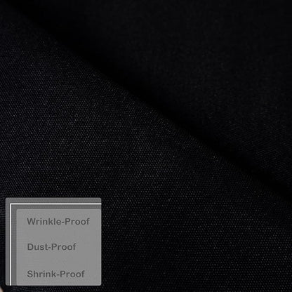 Small Square Black Tablecloth 24 x 24 Inch Polyester Fabric Washable Table Cover Decorative Wrinkle Resistant Solid Color Table Cloth for Nightstand Party Wedding Camping
