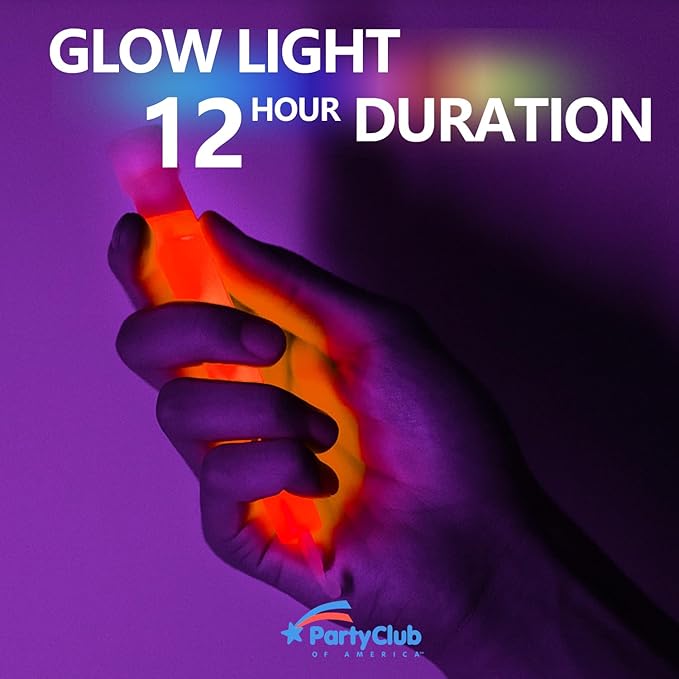 Premium Glow Fever Bulk Ultra Bright Multi Color Glow Sticks Emergency Light Sticks for Camping Accessories Parties Hurricane Supplies Earthquake Survival Kit and More