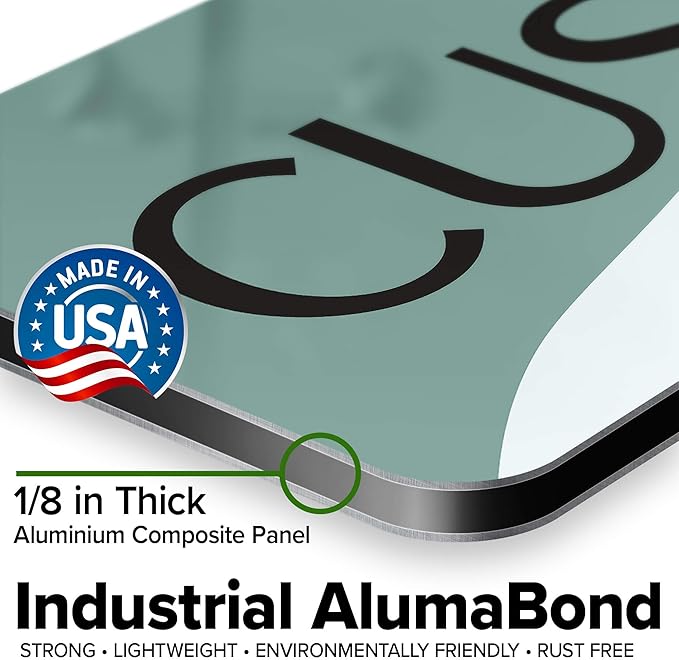Custom Sign, Custom Street Sign, 11 Font Colors, 13 Font Styles, 4 Hole Options, 22 Sizes, 8x32 Inches, Rust Free DiBound, Fade Resistant, Made in USA by My Sign Center (Minimalist)